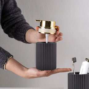 Kit Luxo para Banheiro com Dispenser de Espuma e Organizador Castiliani