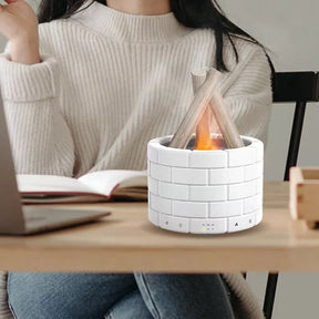Difusor de Óleo Essencial Lareira Portátil Castiliani, ideal para aromaterapia e umidificação com design elegante

