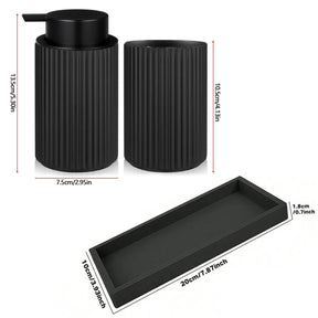 Kit Luxo para Banheiro com Dispenser de Espuma e Organizador Castiliani