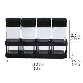 Conjunto de Potes de Temperos com 4 Grades e Tampa Selada Castiliani