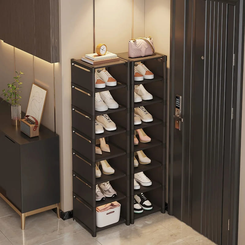 Sapateira Vertical Organizador Multiuso Aparador Castiliani, perfeita para organizar sapatos e acessórios com praticidade e design compacto

