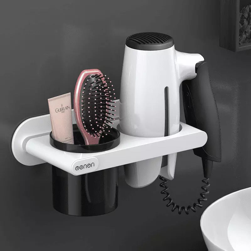 Suporte para Secador de Cabelo de Parede Castiliani, ideal para organizar secador e chapinha com praticidade

