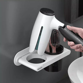 Suporte para Secador de Cabelo de Parede Castiliani, ideal para organizar secador e chapinha com praticidade

