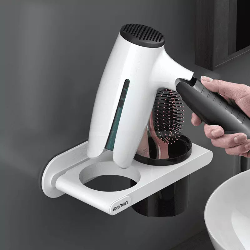 Suporte para Secador de Cabelo de Parede Castiliani, ideal para organizar secador e chapinha com praticidade

