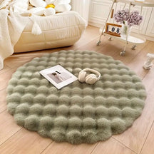 Tapete Para Sala Redondo Peludo Quarto Pelúcia Felpudo da Castiliani