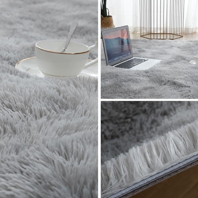 Tapete Felpudo Redondo Castiliani - Cinza Mescla, ideal para decorar sala ou quarto com conforto e elegância

