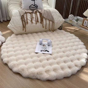 Tapete Para Sala Redondo Peludo Quarto Pelúcia Felpudo da Castiliani