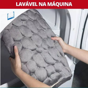 Tapete para Banheiro Antiderrapante Absorvente Castiliani, ideal para manter o banheiro seco e seguro

