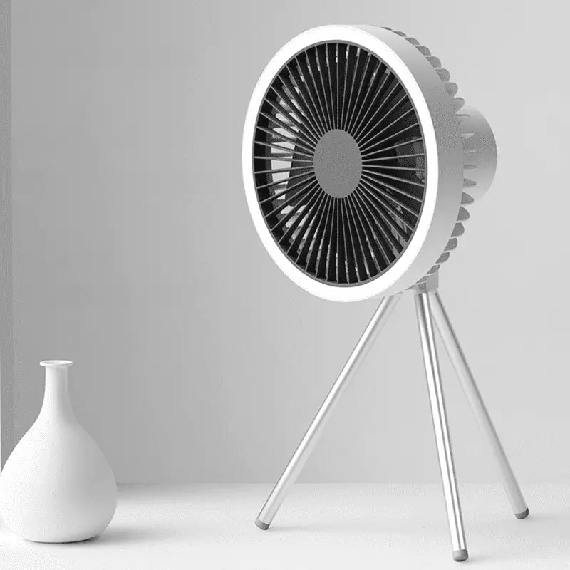 Ventilador de Coluna Portátil Recarregável de Mesa Castiliani, ideal para ambientes internos e externos com bateria de longa duração

