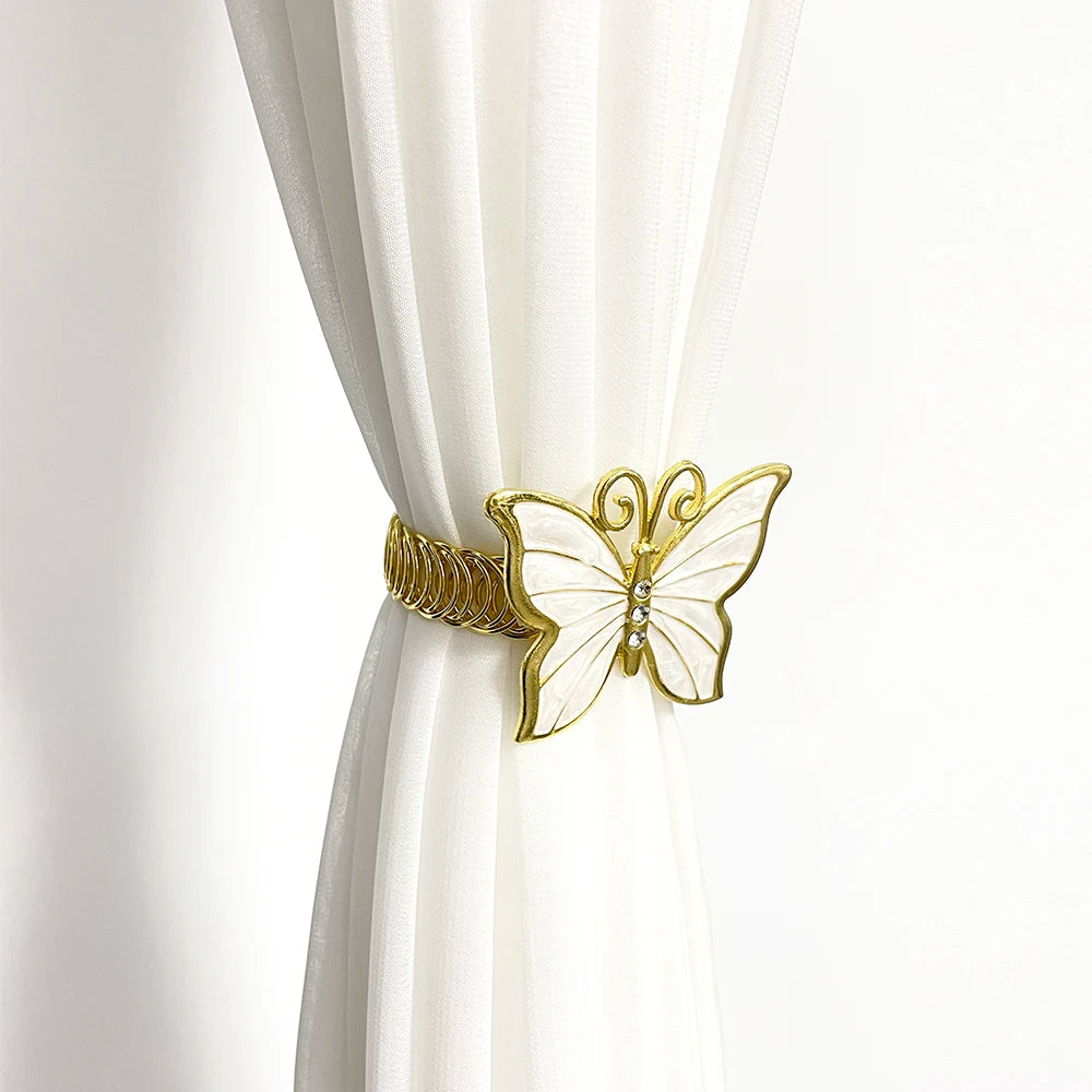 Fivelas de Cortina Borboleta Design Castiliani, em metal resistente com acabamento elegante, ideal para sala e quarto

