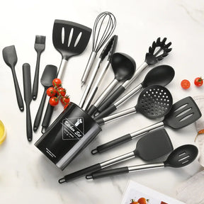 Conjunto de Utensílios de Cozinha 12 Peças de Silicone Castiliani






